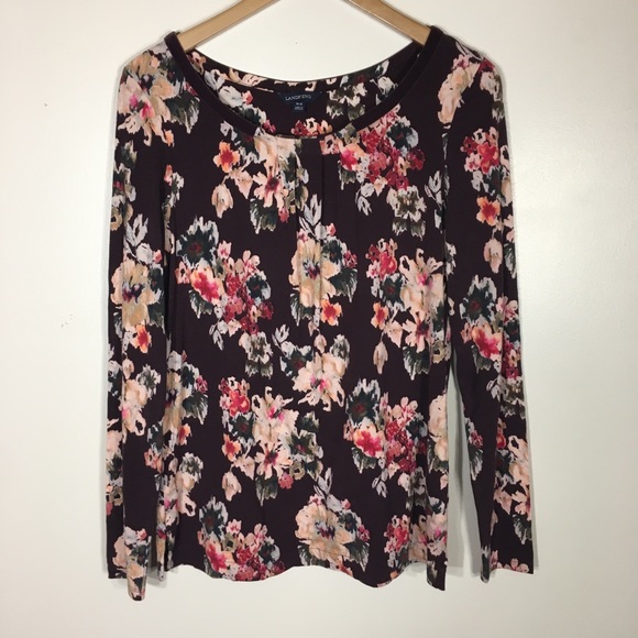 Lands end floral top size 10-12